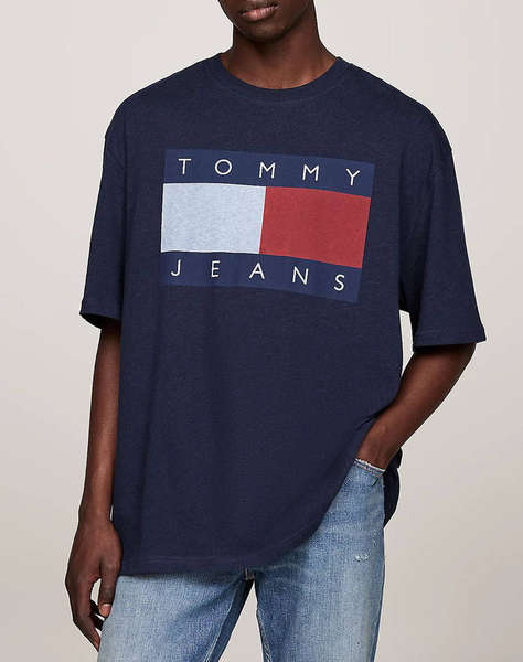 TOMMY JEANS TJM RLX MELANGE FLAG TEE