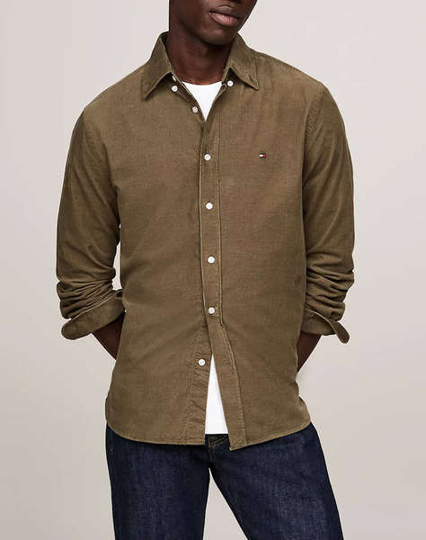 TOMMY HILFIGER SOLID CORDUROY RF SHIRT