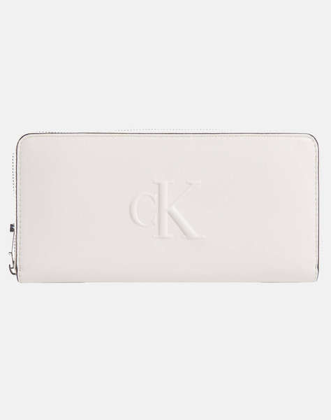 CALVIN KLEIN SCULPTED ZIP AROUND DEBOSS (Dimensiuni: 19 x 9.5 cm.)