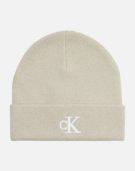 CALVIN KLEIN MONOGRAM EMBRO BEANIE