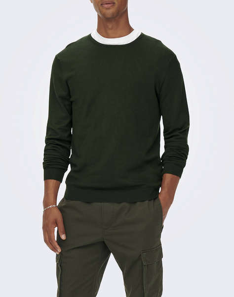 ONLY&SONS ONSWYLER LIFE REG 14 LS CREW KNIT NOOS