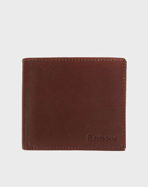 BARBOUR COLWELL LEATHER BILLFOLD WALLET PORTOFEL ( Dimensiuni: 11 x 9.5 cm)