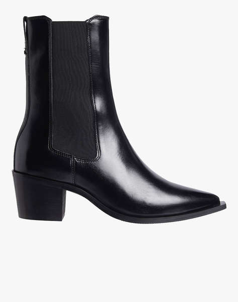 CALVIN KLEIN HEEL COWBOY BOOT LTH