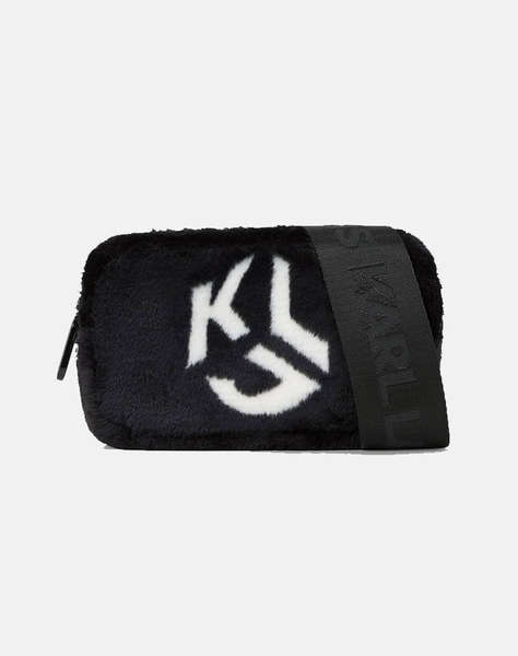 KARL LAGERFELD FUR LOGO CAMERA BAG ( Dimensiuni: 49 x 35 x 23 cm.)