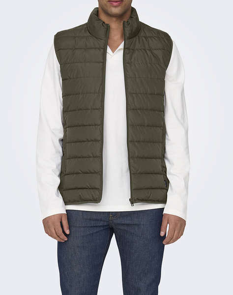 ONLY& SONS ONSBRODY QUILT VEST OTW VD