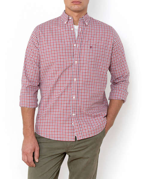 THE BOSTONIANS CAMASA MAVERICK POPLIN REGULAR FIT MedCheck POPLIN Button-down Regular FIT