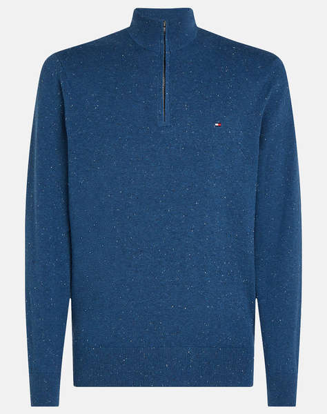 TOMMY HILFIGER PIMA ORG CTN CASHMERE ZIP MOCK