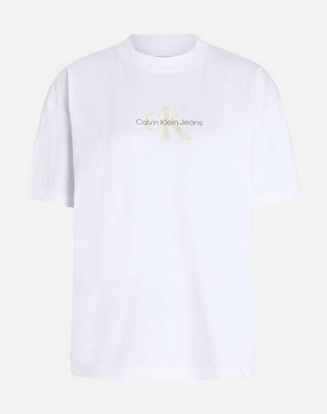 CALVIN KLEIN TEXTURED MONOLOGO BOYFRIEND TEE