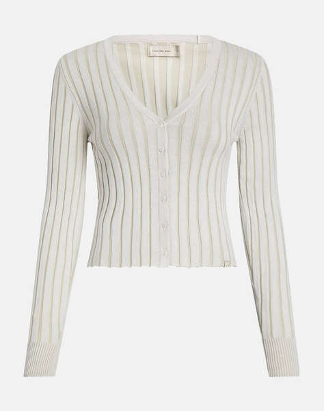 CALVIN KLEIN PLATED SWEATER CARDIGAN