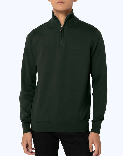 THE BOSTONIANS TRICOTAT DE BUMBAC HALF-ZIP REGULAR FIT