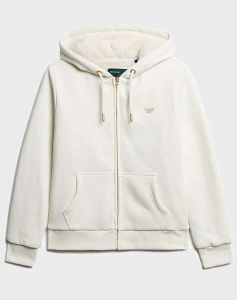 SUPERDRY D2 OVIN ESSENTIAL BORG LINED ZIP HOOD HANORAC DE DAMA