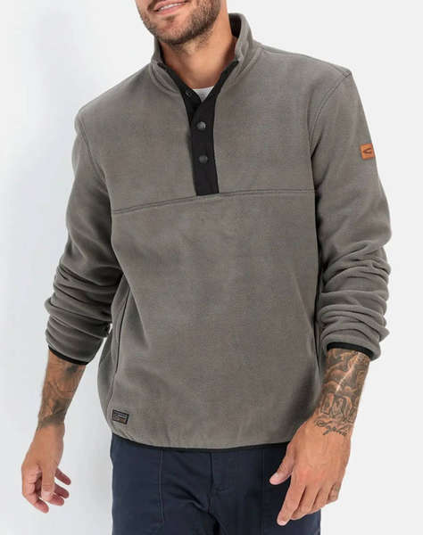 CAMEL Hanorac fleece troyer half button