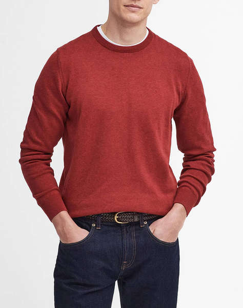 BARBOUR PIMA COTTON CREW NECK SWEATER TRICOTAT