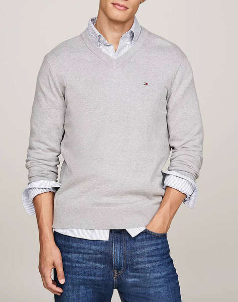 TOMMY HILFIGER PIMA ORG CTN CASHMERE V NECK