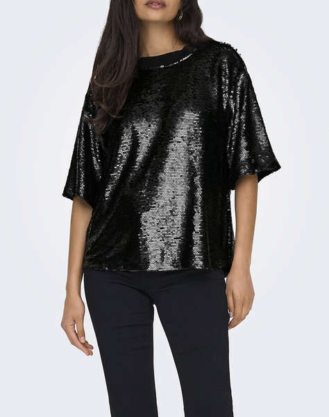 ONLY ONLFIONA SS SEQUINS TEE WVN