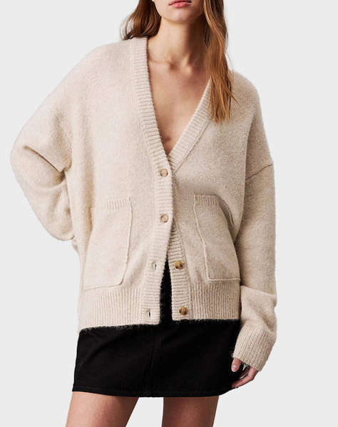 CALVIN KLEIN TEXTURED LOOSE SWEATER CARDIGAN