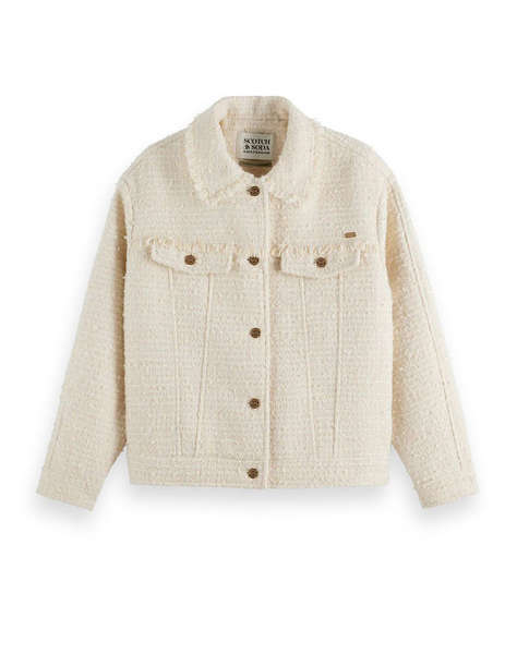 SCOTCH&SODA BOUCLE TWEED TRUCKER JACKET