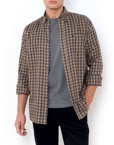 THE BOSTONIANS CAMASA MAVERICK TWILL REGULAR FIT MedCheck TWILL Button-down Regular FIT