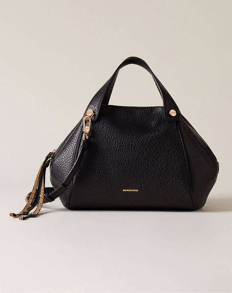 BORBONESE BORBONESE BOWLER BAG LEATHER,PL ITAL.ORIGIN (Dimensiuni: 33 x 23 x 16 cm.)