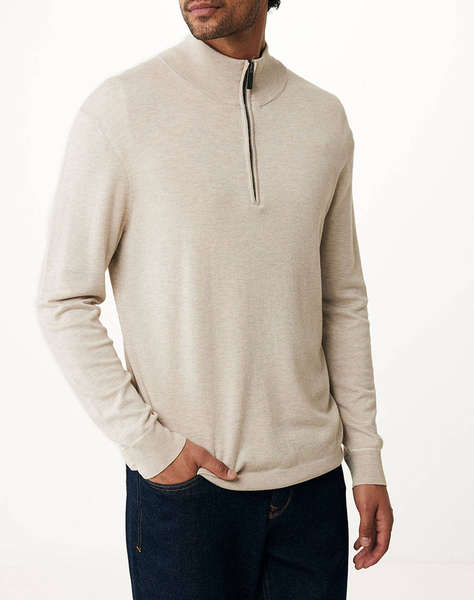 MEXX JAMES Basic knit sweater half zip