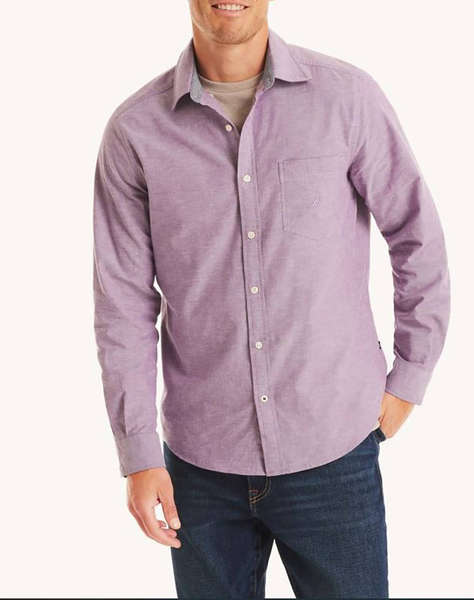 NAUTICA CAMASA MM L/S OXFORD SOLID