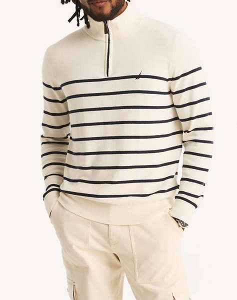 NAUTICA BLUZA TRICOTATA MM NAVTECH STRIPED 1/4 ZIP (12GG)