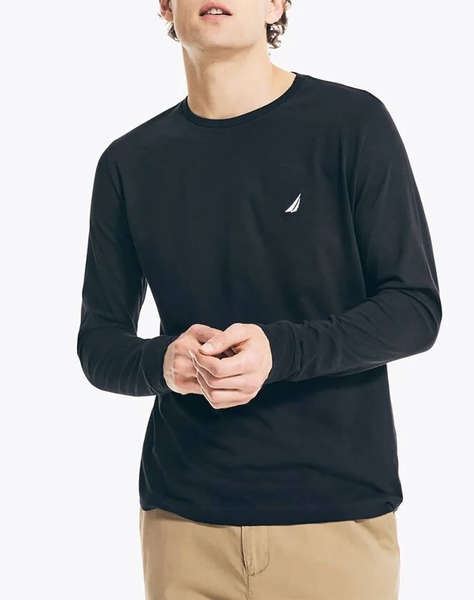 NAUTICA BLUZA T-SHIRT MM SOLID LONG SLEEVE CREW TEE