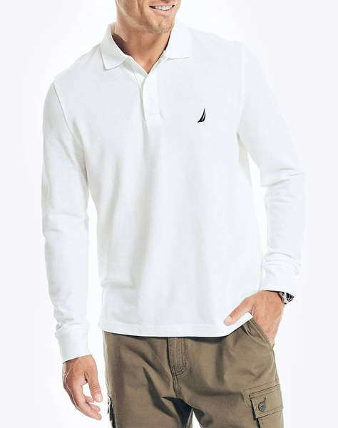 NAUTICA BLUZA POLO MM LS DECK POLO_SUSTAINABLE