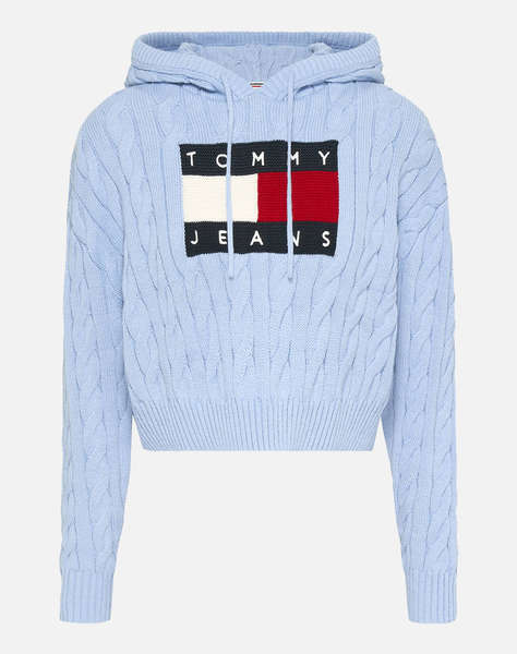 TOMMY JEANS TJW CENTER FLAG CABLE HOODIE