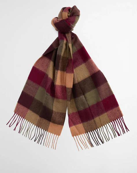 BARBOUR LAMBSWOOL TATTERSALL SCARF FULAR