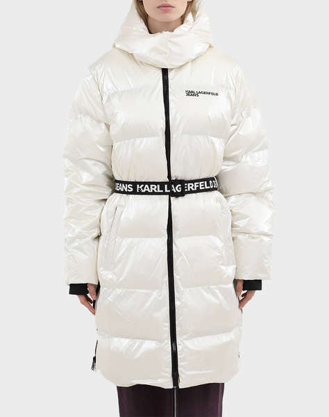 KARL LAGERFELD KLJ LONG BELTED PUFFER