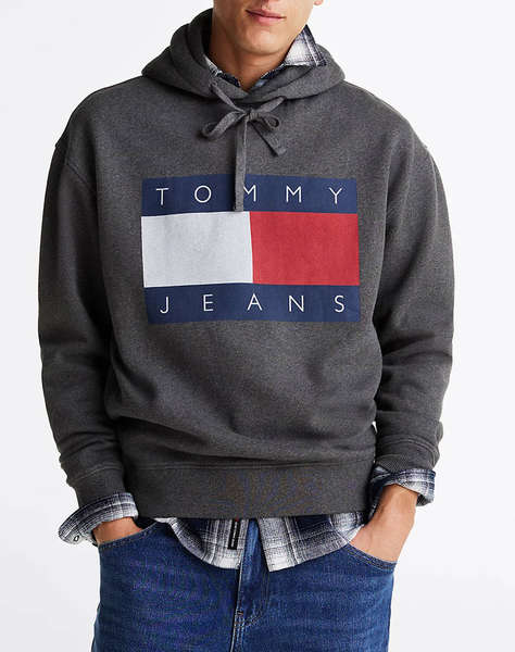 TOMMY JEANS TJM RLX MELANGE FLAG HOODIE