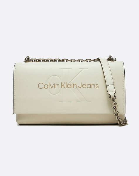 CALVIN KLEIN SCULPTED EW FLAP W/CHAIN25 MONO (Dimensiuni: 25 x 16 x 6.5 cm.)