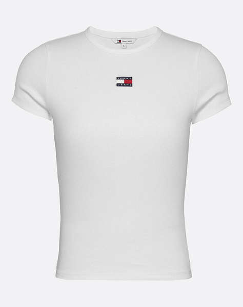 TOMMY JEANS TJW SLIM BADGE RIB TEE