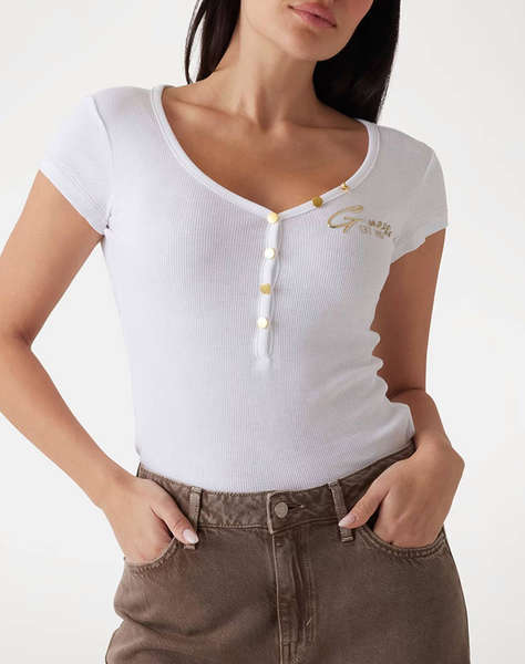 GUESS SS HENLEY OLYMPIA TOP BLUZA DE DAMA