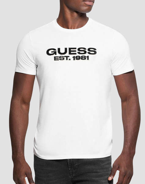 GUESS SS BSC VELVET LOGO TEE BLUZA DE BARBATI