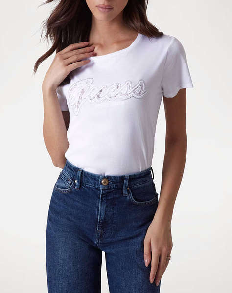 GUESS SS SCRIPT LACE LOGO EASY TEE BLUZA DE DAMA