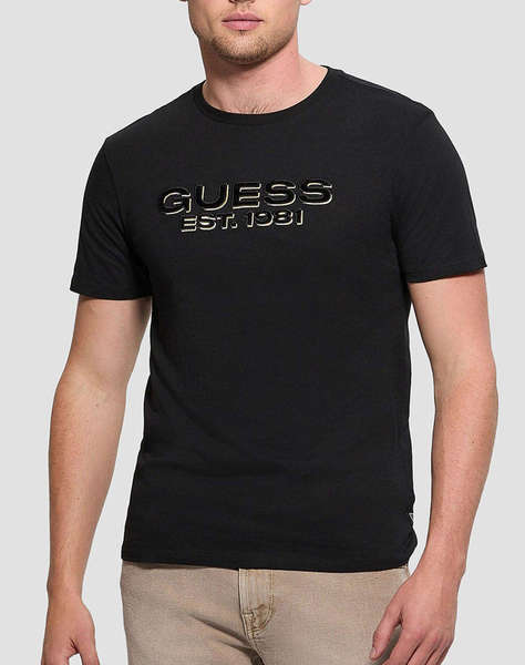 GUESS SS BSC VELVET LOGO TEE BLUZA DE BARBATI