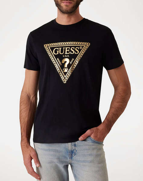 GUESS SS BSC CHAIN TRI LOGO TEE BLUZA DE BARBATI