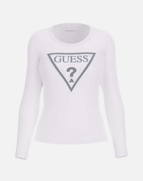 GUESS LS CN SHINY TRIANGLE TEE BLUZA DE DAMA