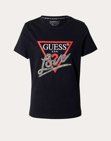 GUESS SS CN TRIANGLE LOVE TEE BLUZA DE DAMA