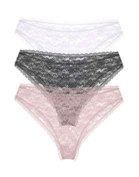 GUESS 3PACK BASIC LACE BRAZILIAN LENJERIE INTIMA DE DAMA