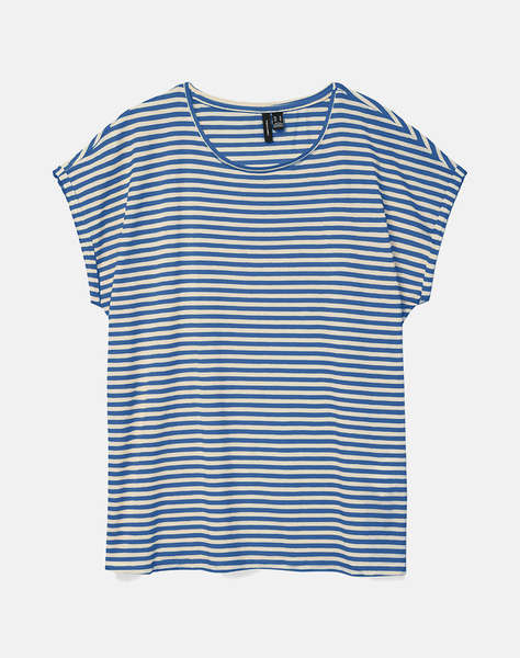 VERO MODA VMAVA PLAIN SS TOP STRIPE GA JRS NOOS