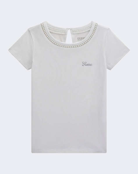 GUESS SS T-SHIRT W/PEARLS_CEREMONY BLUZA DE COPII GIRL