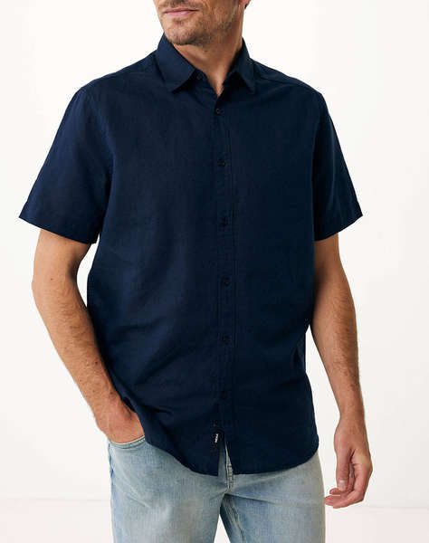 MEXX BRANDON Basic linen shirt short sleeve