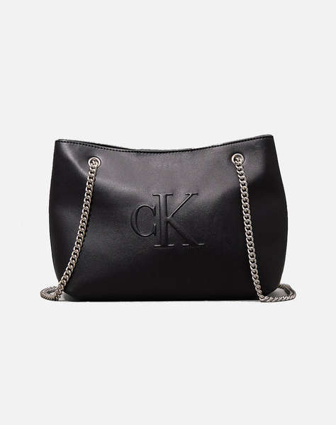 CALVIN KLEIN SCULPTED CHAIN SHOULDER BAG (Dimensiuni: 20 x 26 x 9cm.)