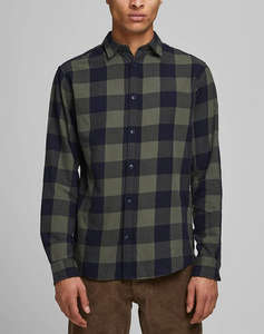 JACK&JONES JJEGINGHAM TWILL SHIRT L/S NOOS