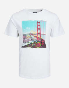 JACK&JONES BLUZA JPRBLUFIXIE TEE SS CREW NECK PRSP23 JNR