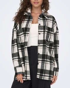 ONLY ONLKINSLEY CHECK SHIRT JACKET WVN