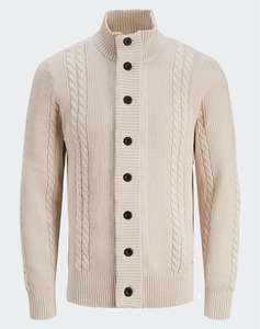 JACK&JONES JCOGRID CABLE KNIT CARDIGAN